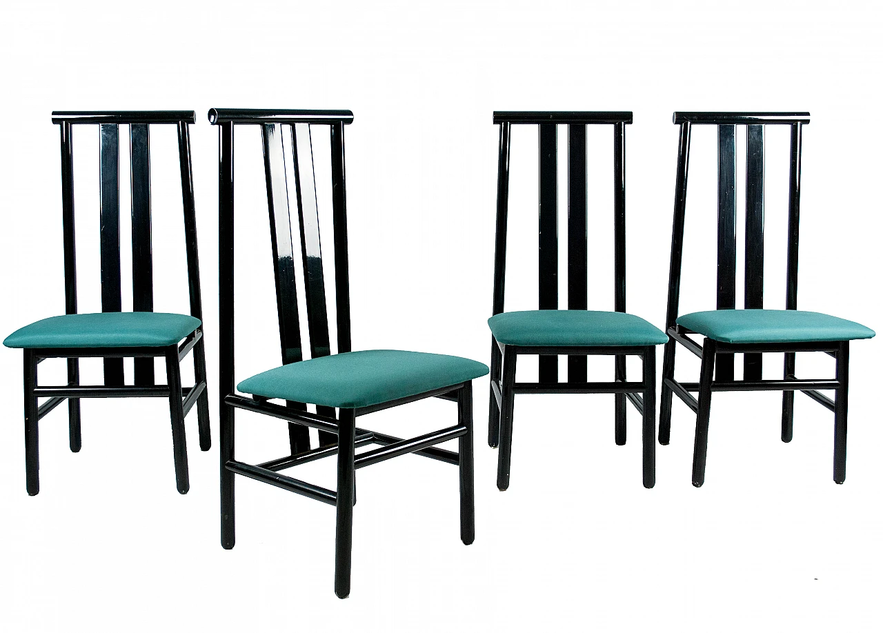 4 Zea chairs by Annig Sarian for Tisettanta, 1980s 1