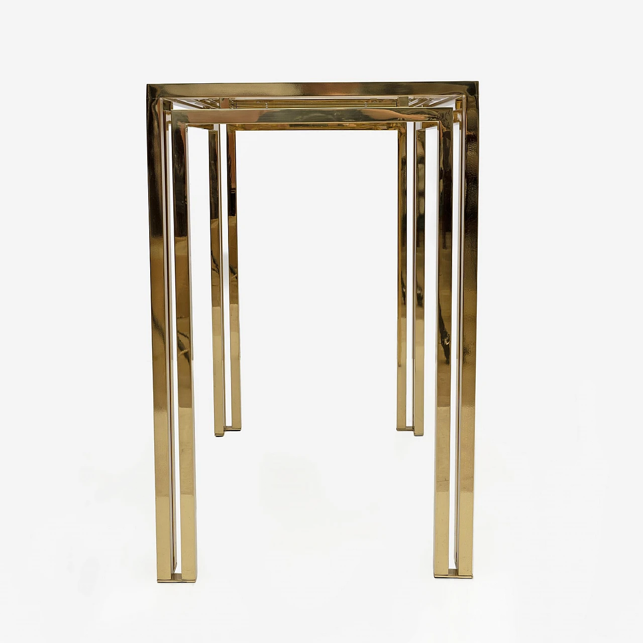 Brass table with smoked glass top, 1970s 6