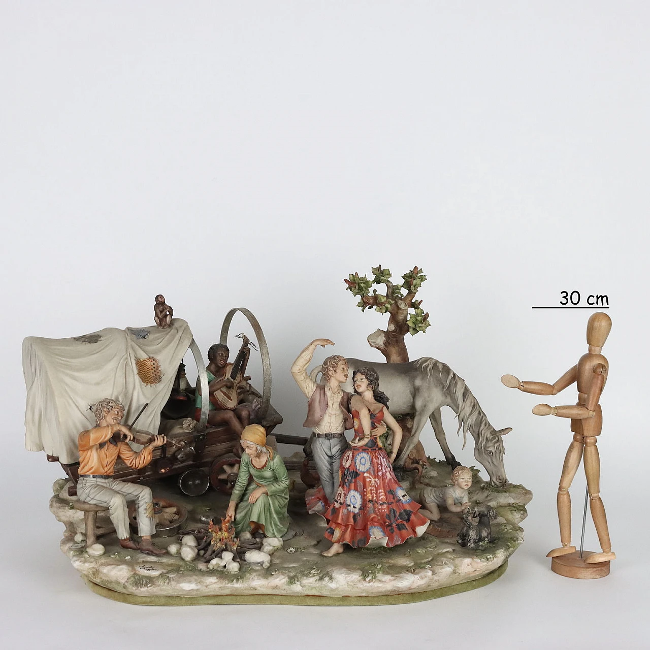 S. Maggioni, Scene of rural life, Capodimonte ceramic sculpture 2