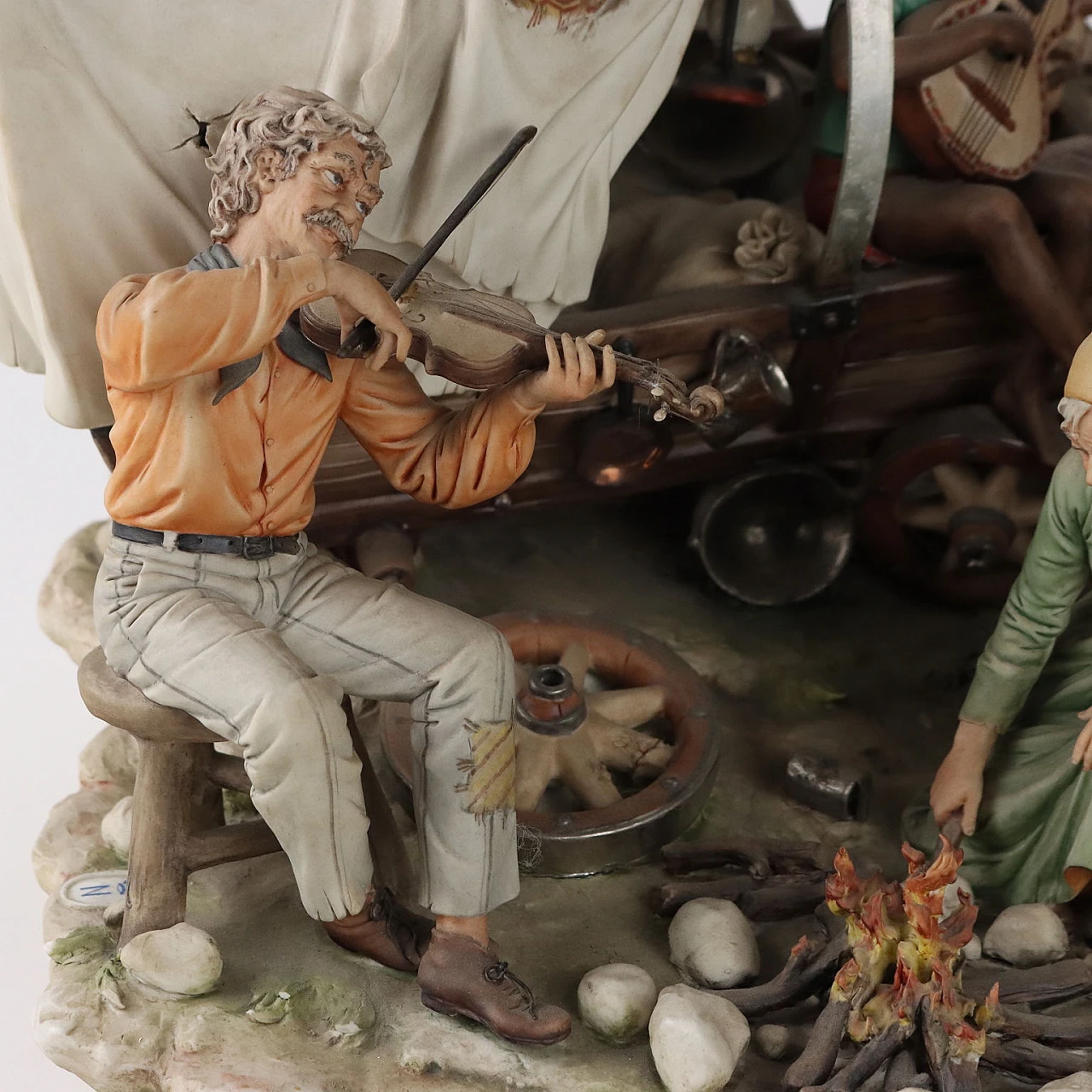 S. Maggioni, Scene of rural life, Capodimonte ceramic sculpture 5