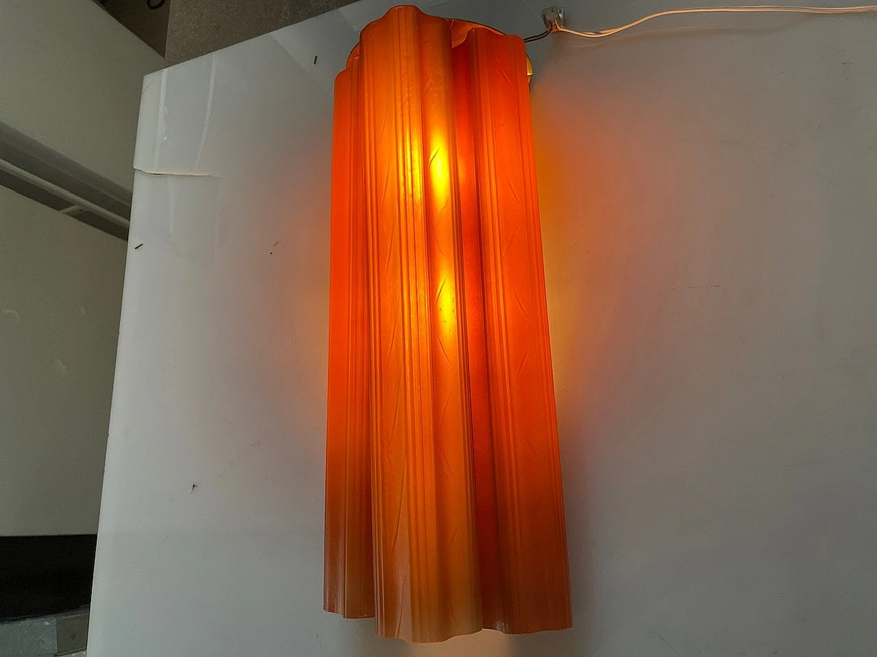 Pair of Tronchi Tube glass wall lights, 1970s 3