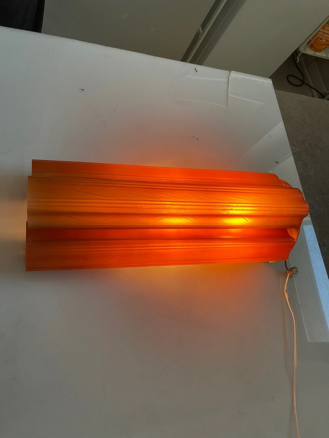 Pair of Tronchi Tube glass wall lights, 1970s 9