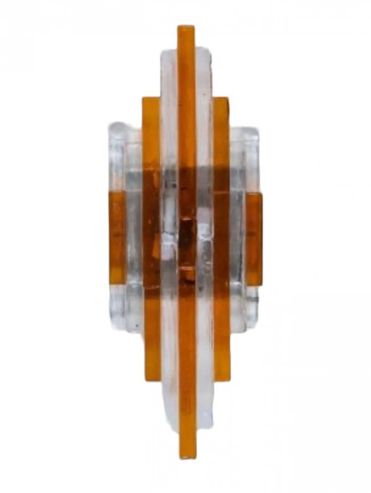 Linea glass wall sconce by Albano Poli for Poliarte, 1970s 16