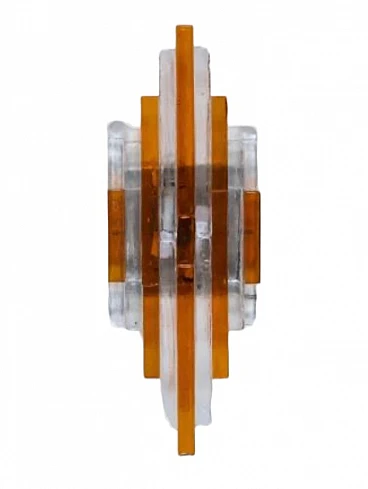 Linea glass wall sconce by Albano Poli for Poliarte, 1970s