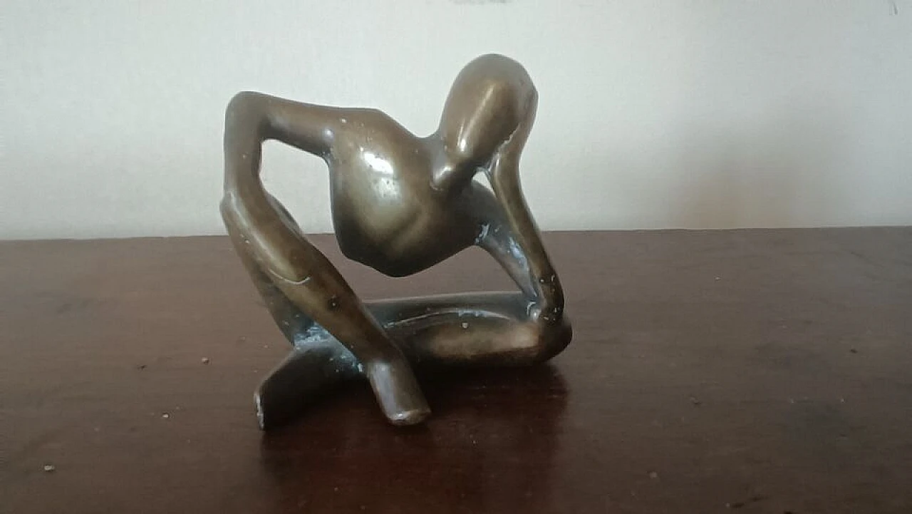 The dreamer, abstract lost wax bronze sculpture 6