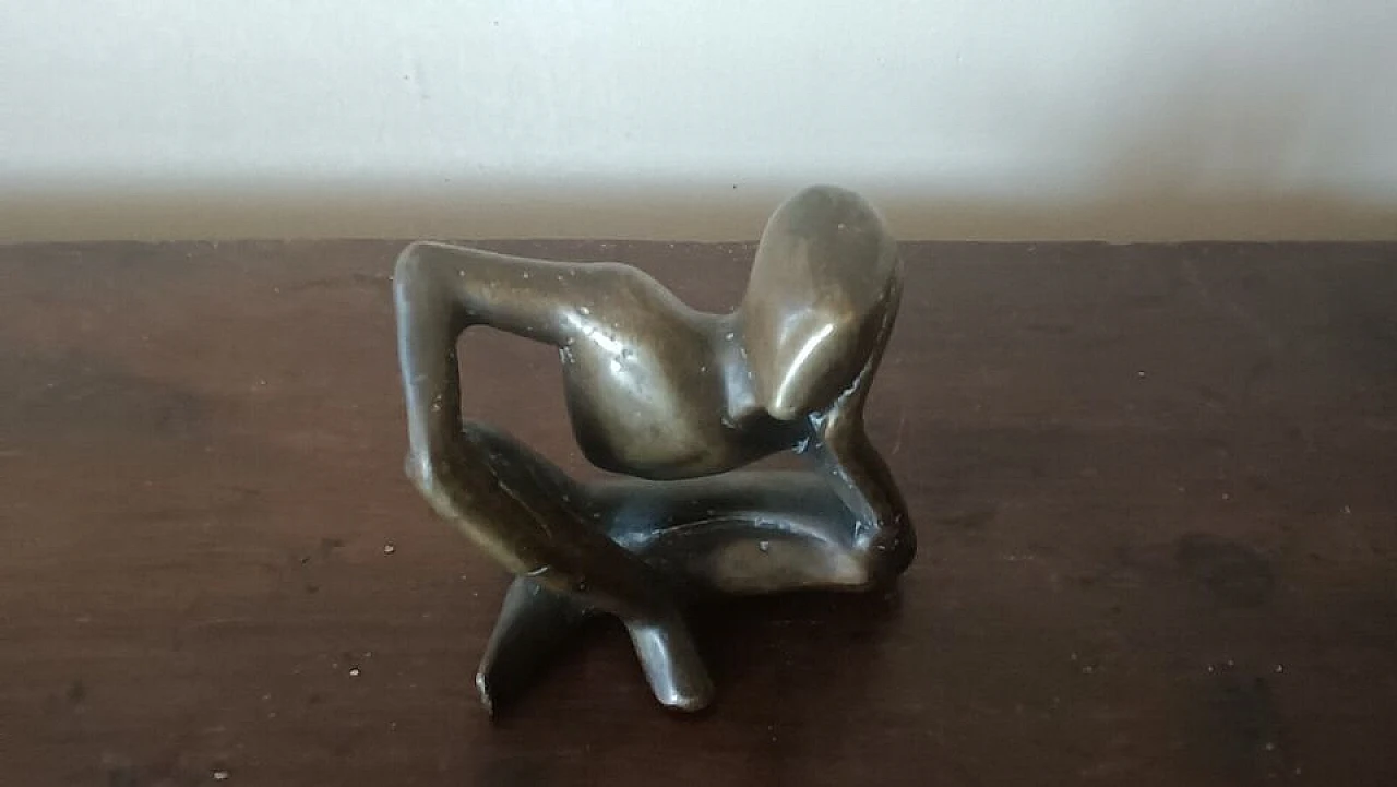 The dreamer, abstract lost wax bronze sculpture 7