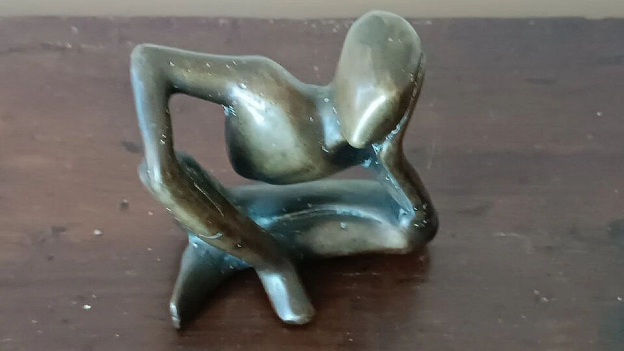 The dreamer, abstract lost wax bronze sculpture 8