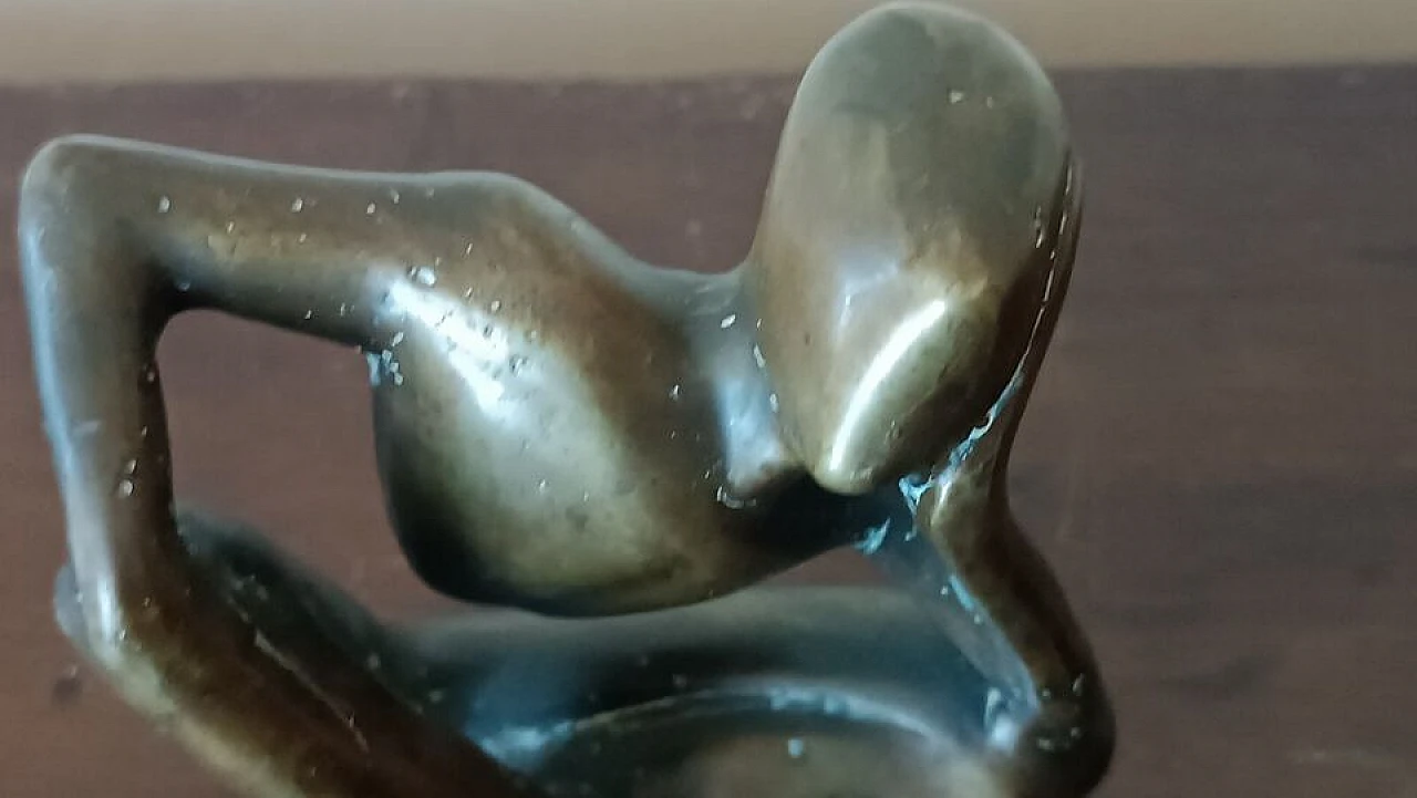 The dreamer, abstract lost wax bronze sculpture 9