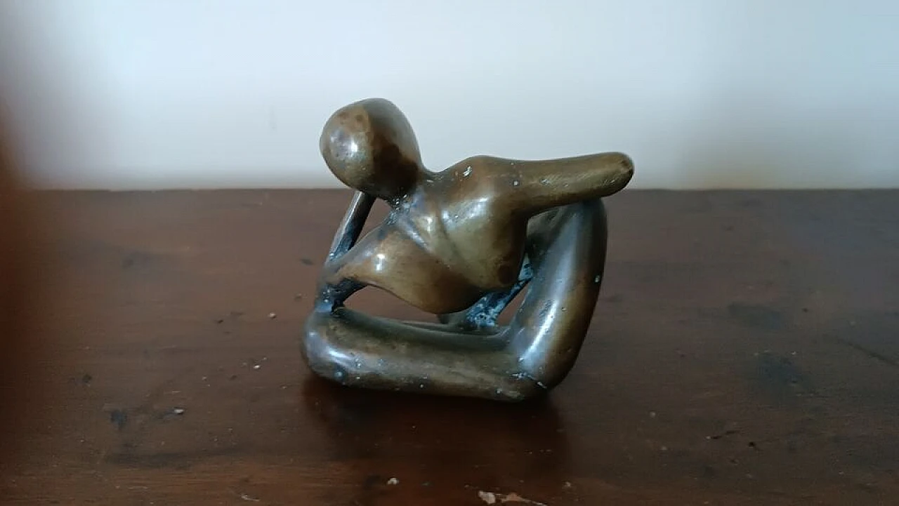 The dreamer, abstract lost wax bronze sculpture 11