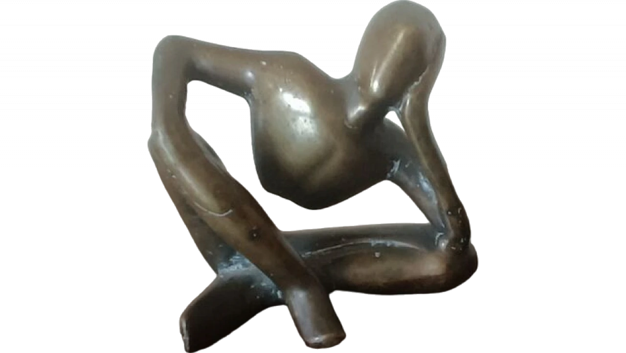 The dreamer, abstract lost wax bronze sculpture 13