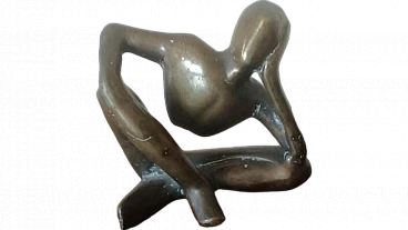 The dreamer, abstract lost wax bronze sculpture