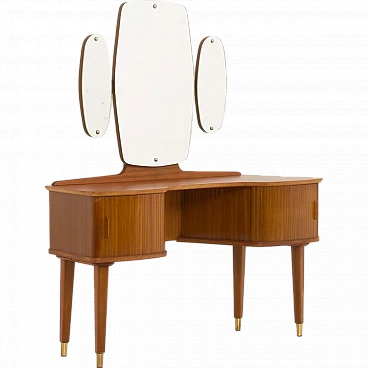 Teak dressing table with mirror by Viken Møbelfabrikk, 1950s