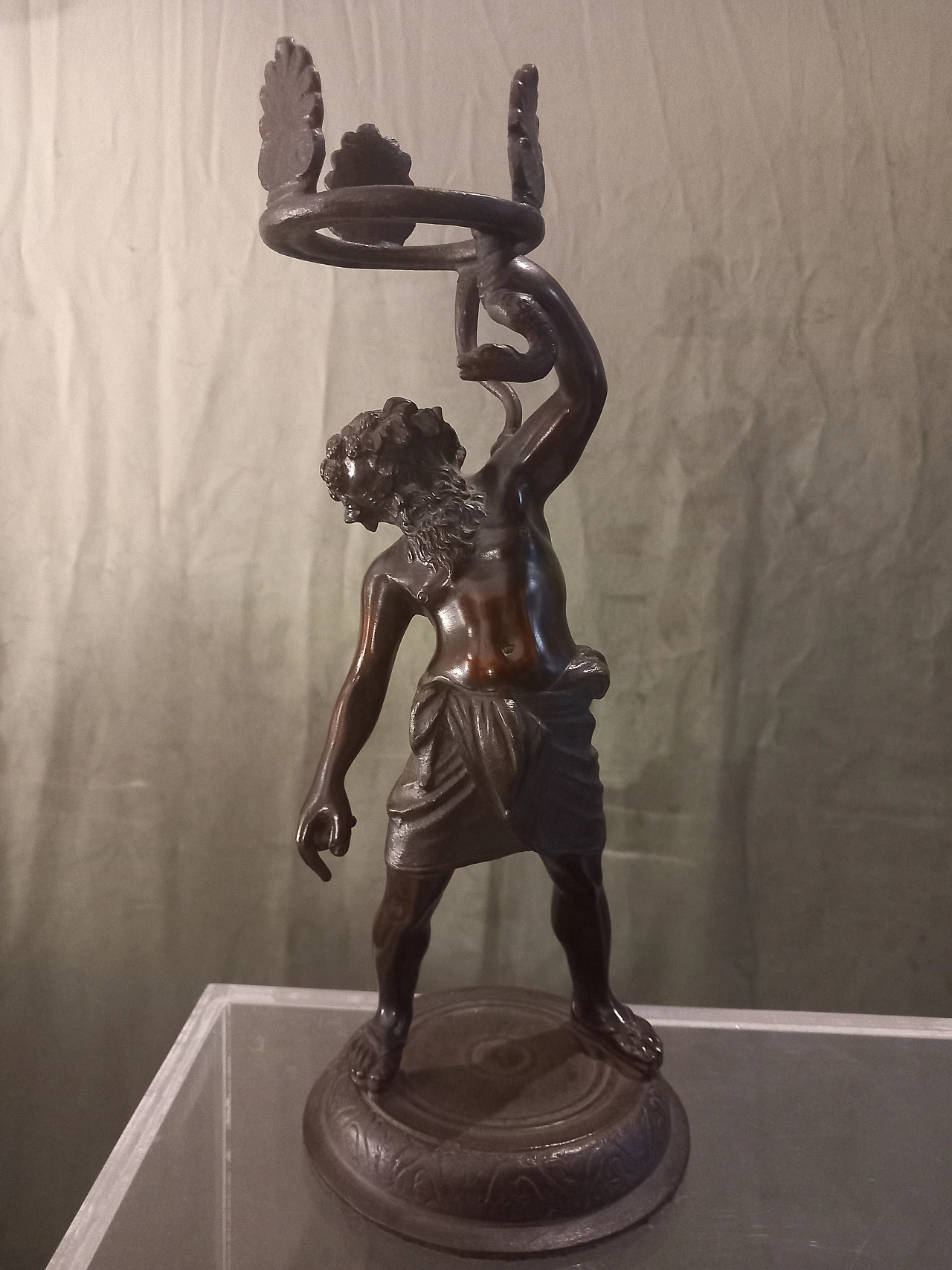 Scultura in bronzo raffigurante Sileno, anni '40 1