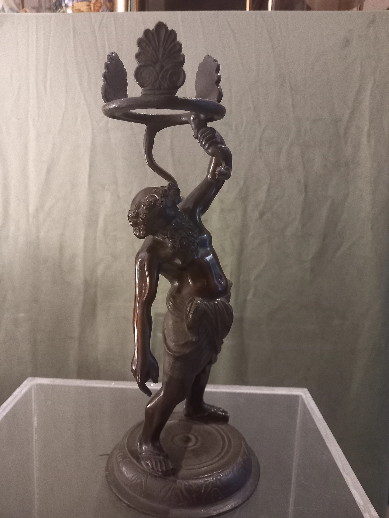 Scultura in bronzo raffigurante Sileno, anni '40 2