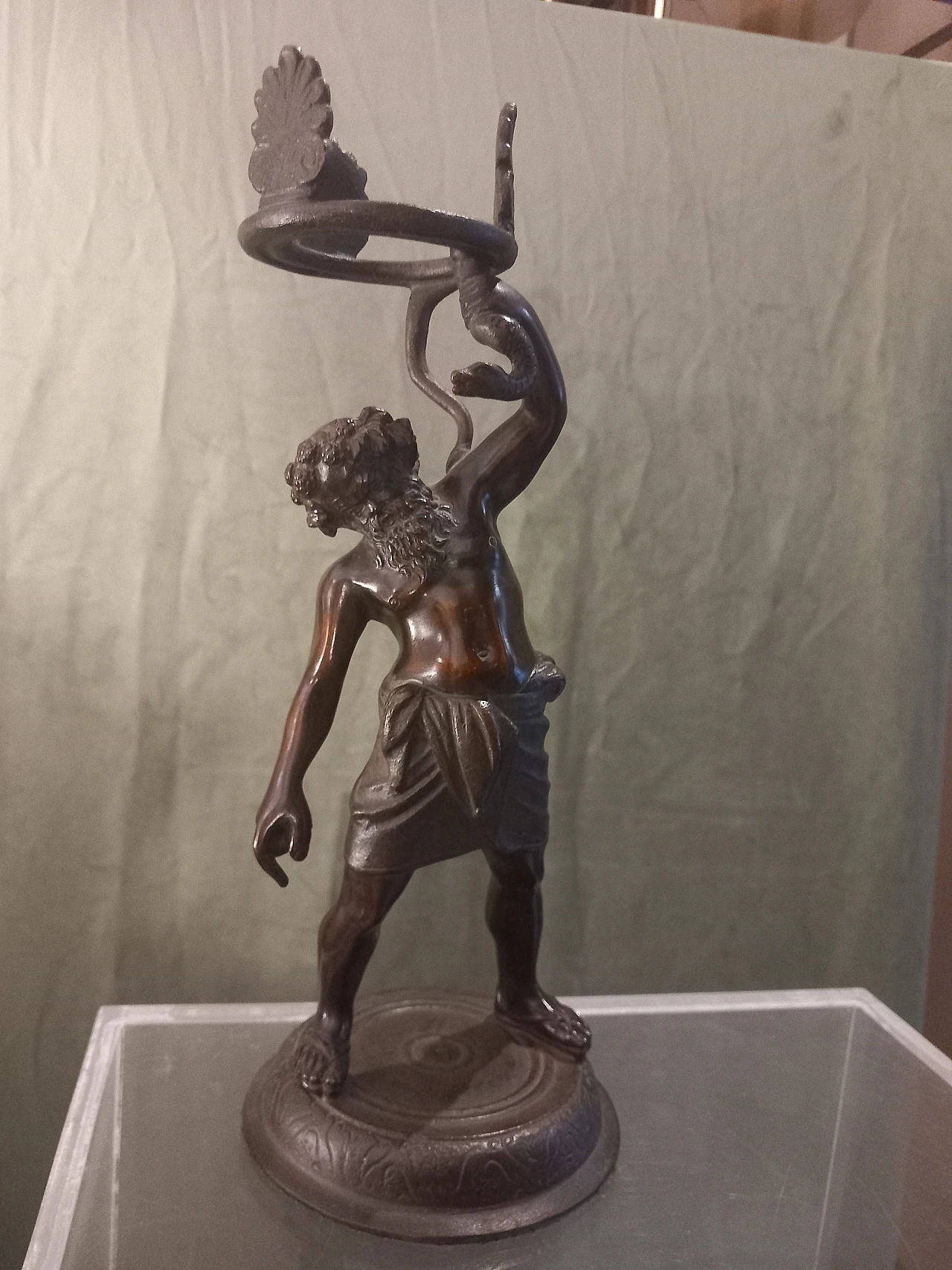 Scultura in bronzo raffigurante Sileno, anni '40 5