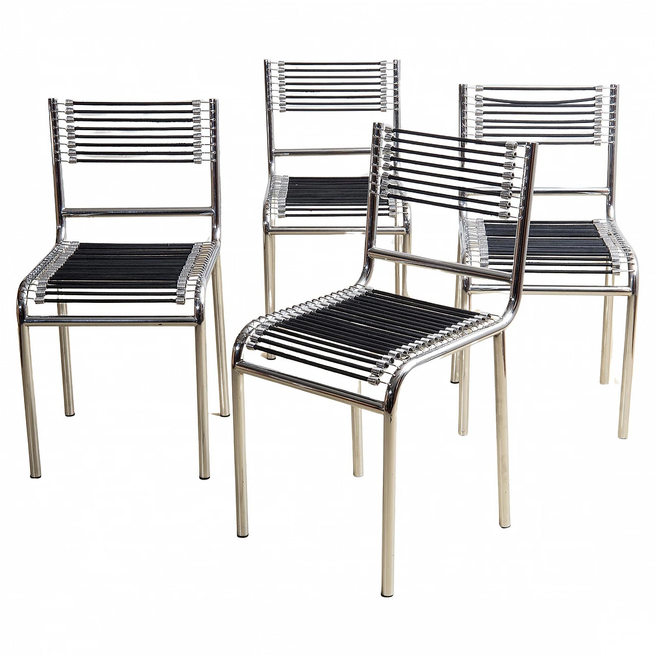 4 Sandows 101 chairs by Renè Herbs for Pallucco, 1980s 1