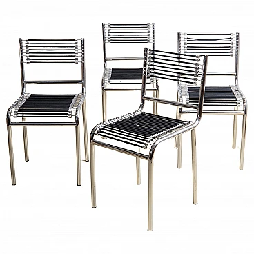 4 Sandows 101 chairs by Renè Herbs for Pallucco, 1980s