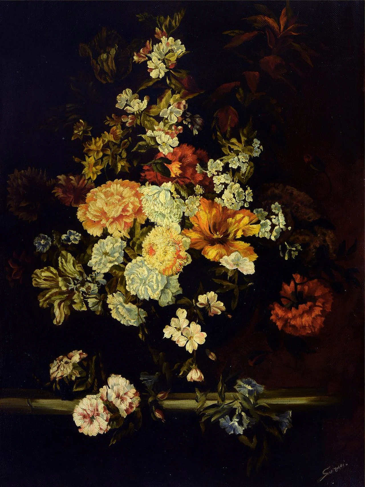 Roberto Suraci, Floral Still Life, oil on canvas, 2000s 2