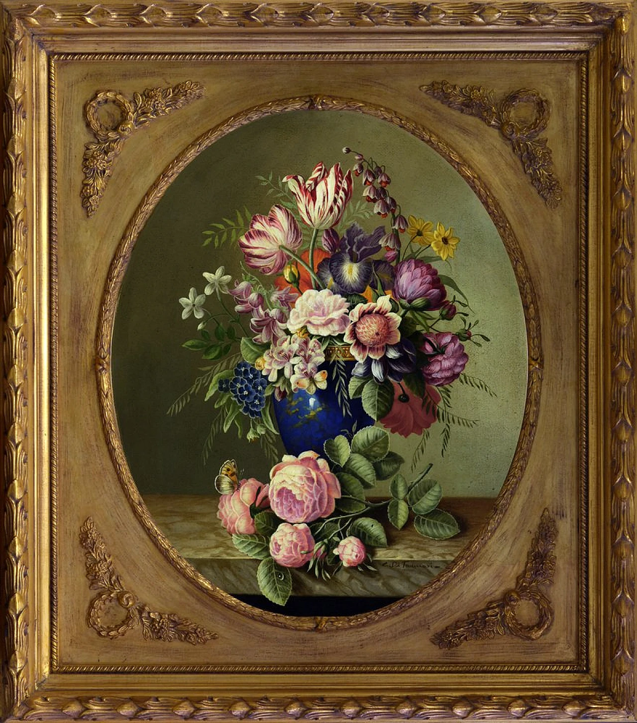 Carlo De Tommasi, Flowers, oil on canvas, 2017 1