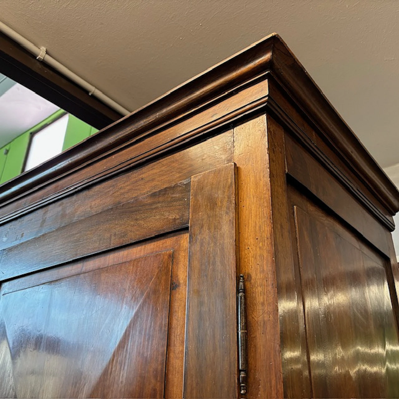 Walnut cupboard with diamond doors, 1810 3