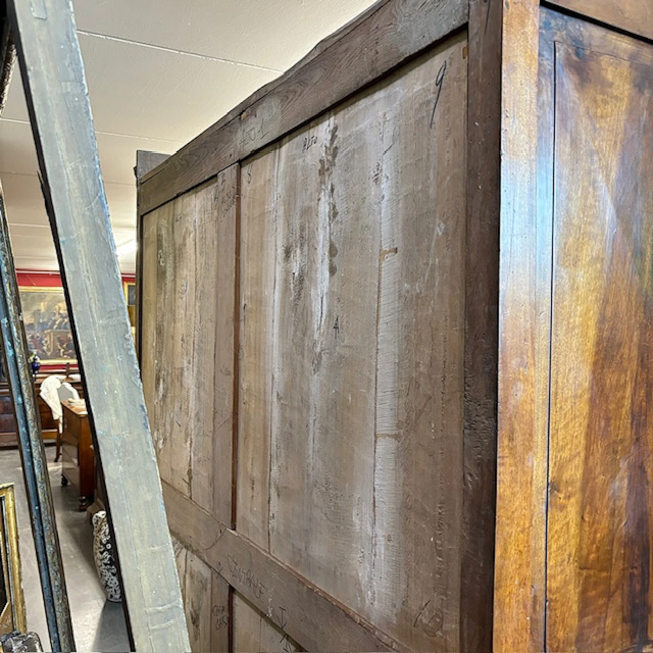 Walnut cupboard with diamond doors, 1810 10