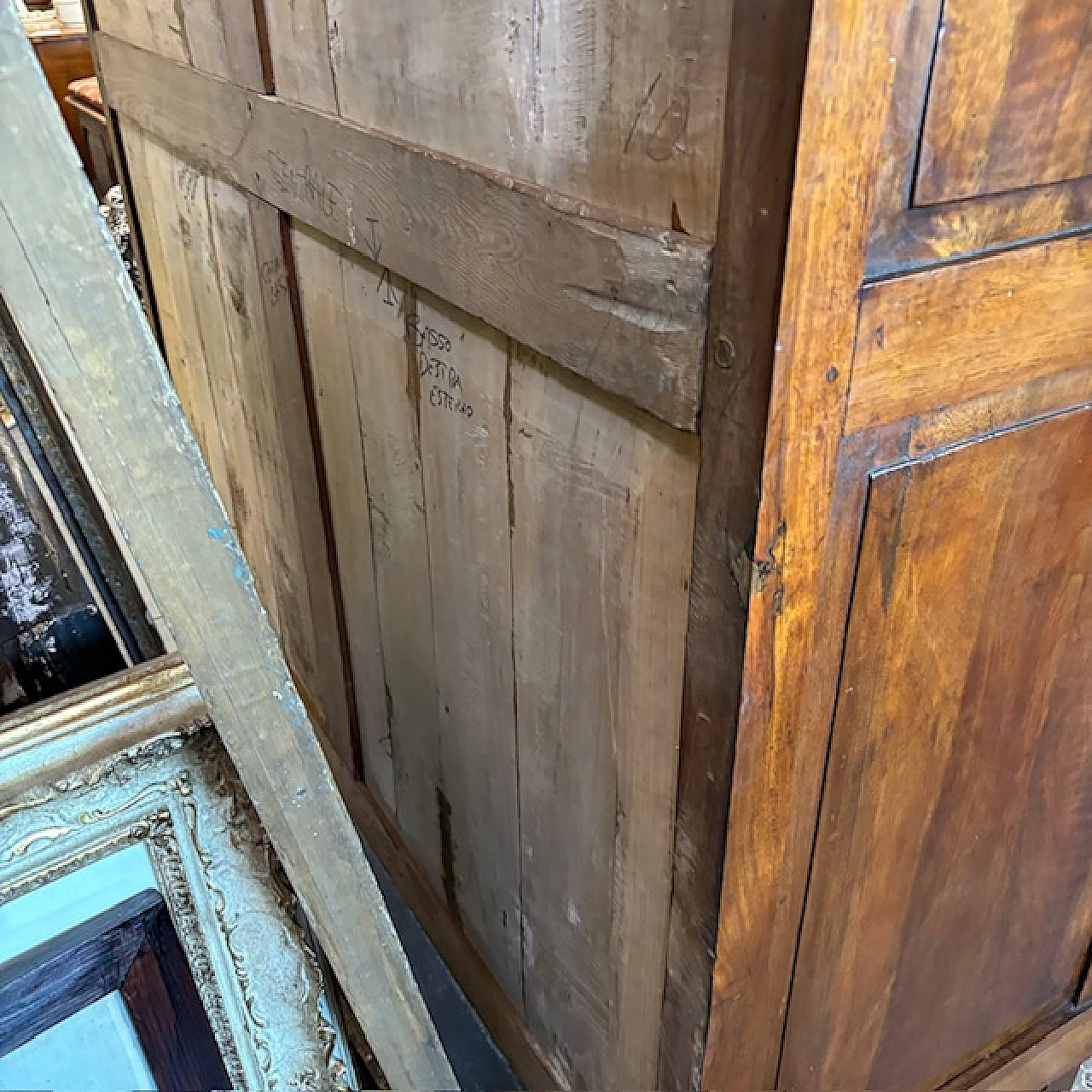 Walnut cupboard with diamond doors, 1810 11