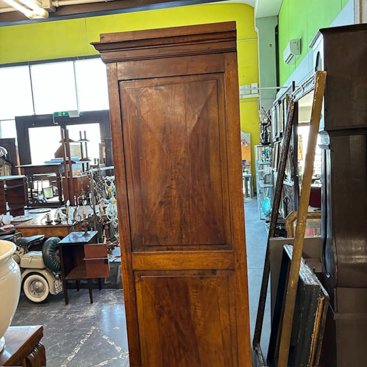 Walnut cupboard with diamond doors, 1810 13