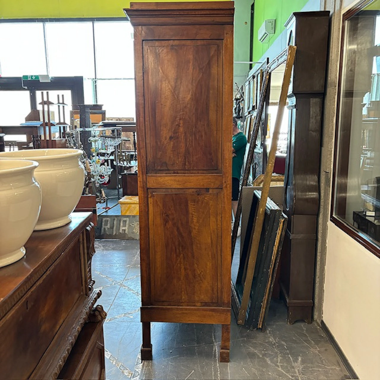 Walnut cupboard with diamond doors, 1810 14