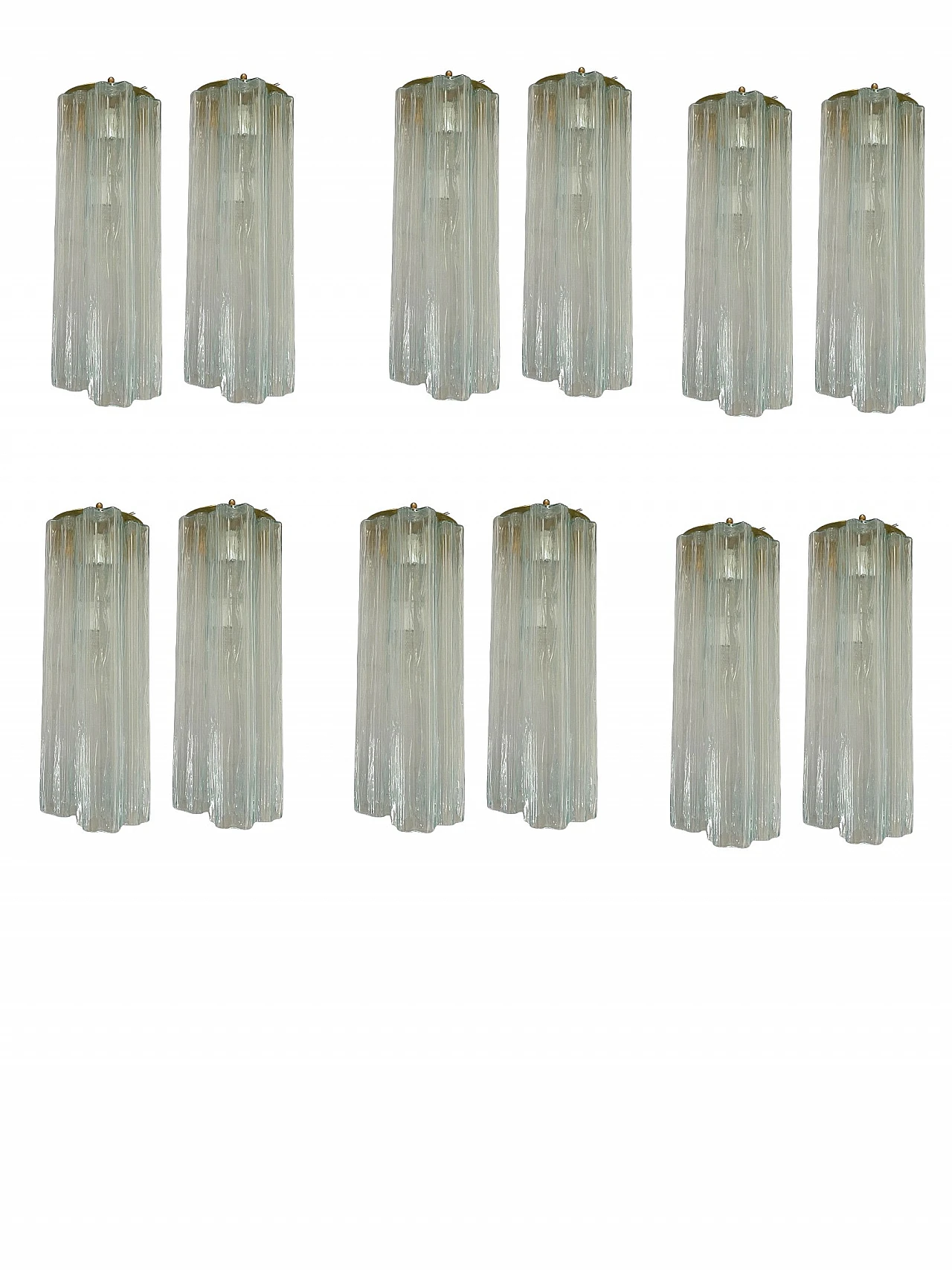 12 Tronchi Murano glass wall sconce, 1970s 1