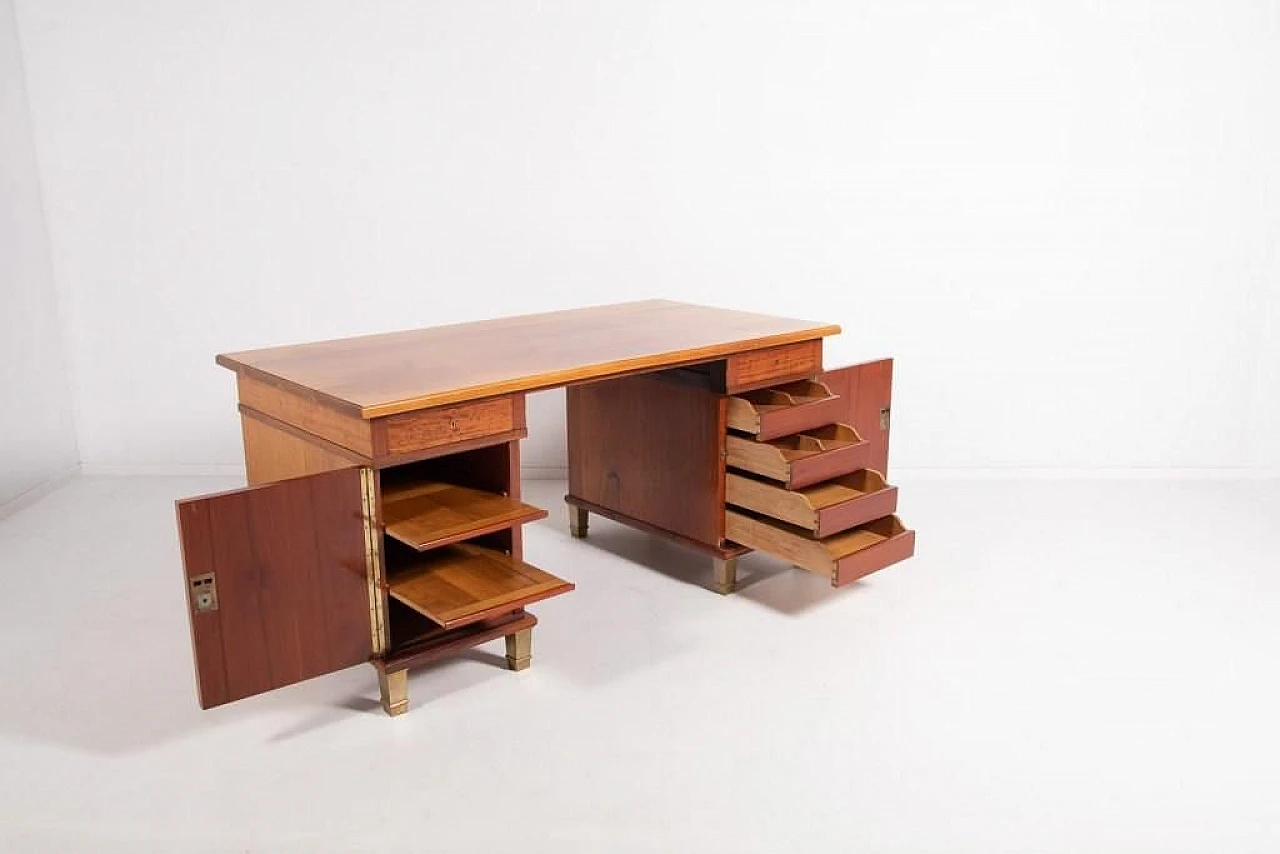 Monumental Danish Modern Executive Desk, 1950s 4