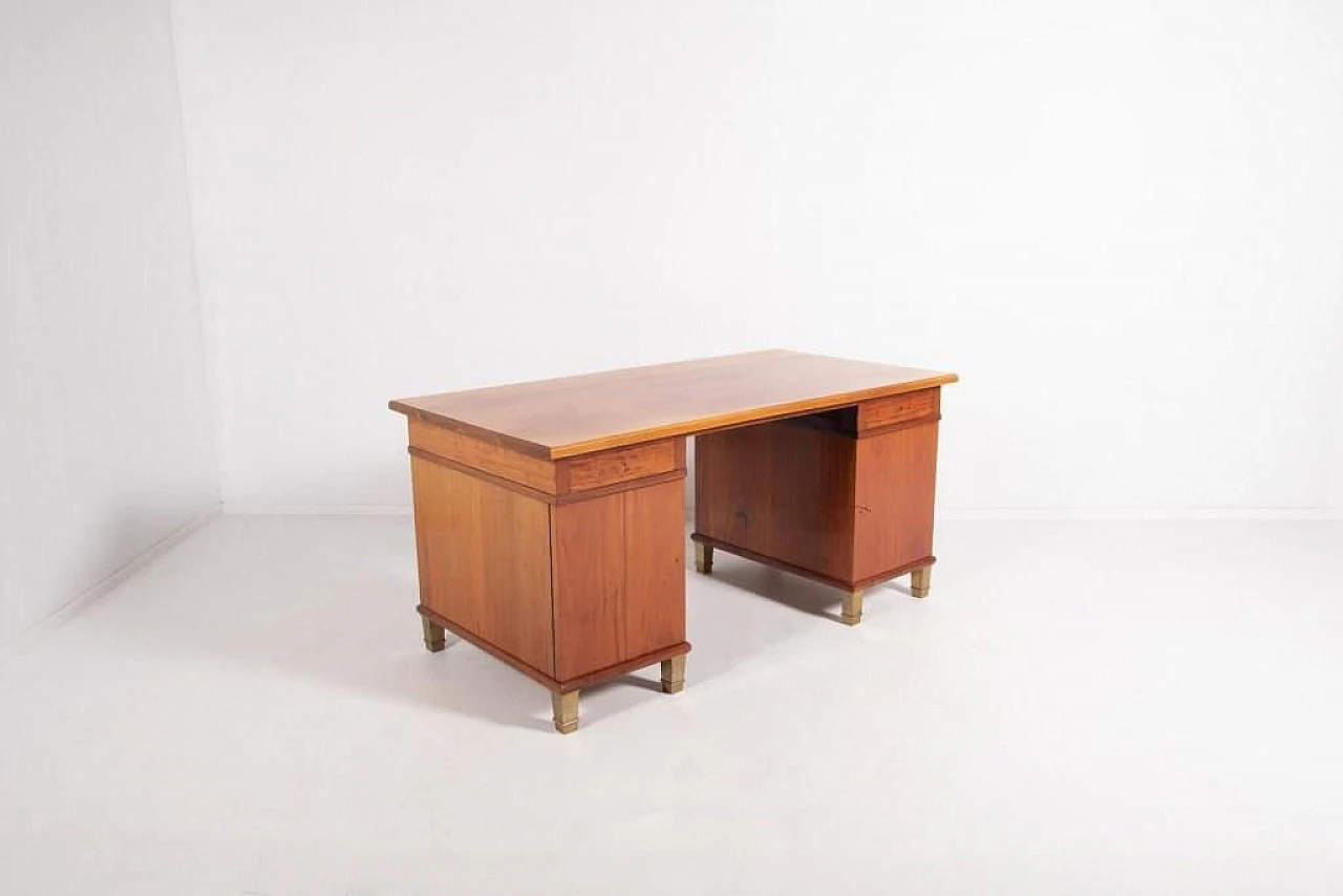 Monumental Danish Modern Executive Desk, 1950s 13