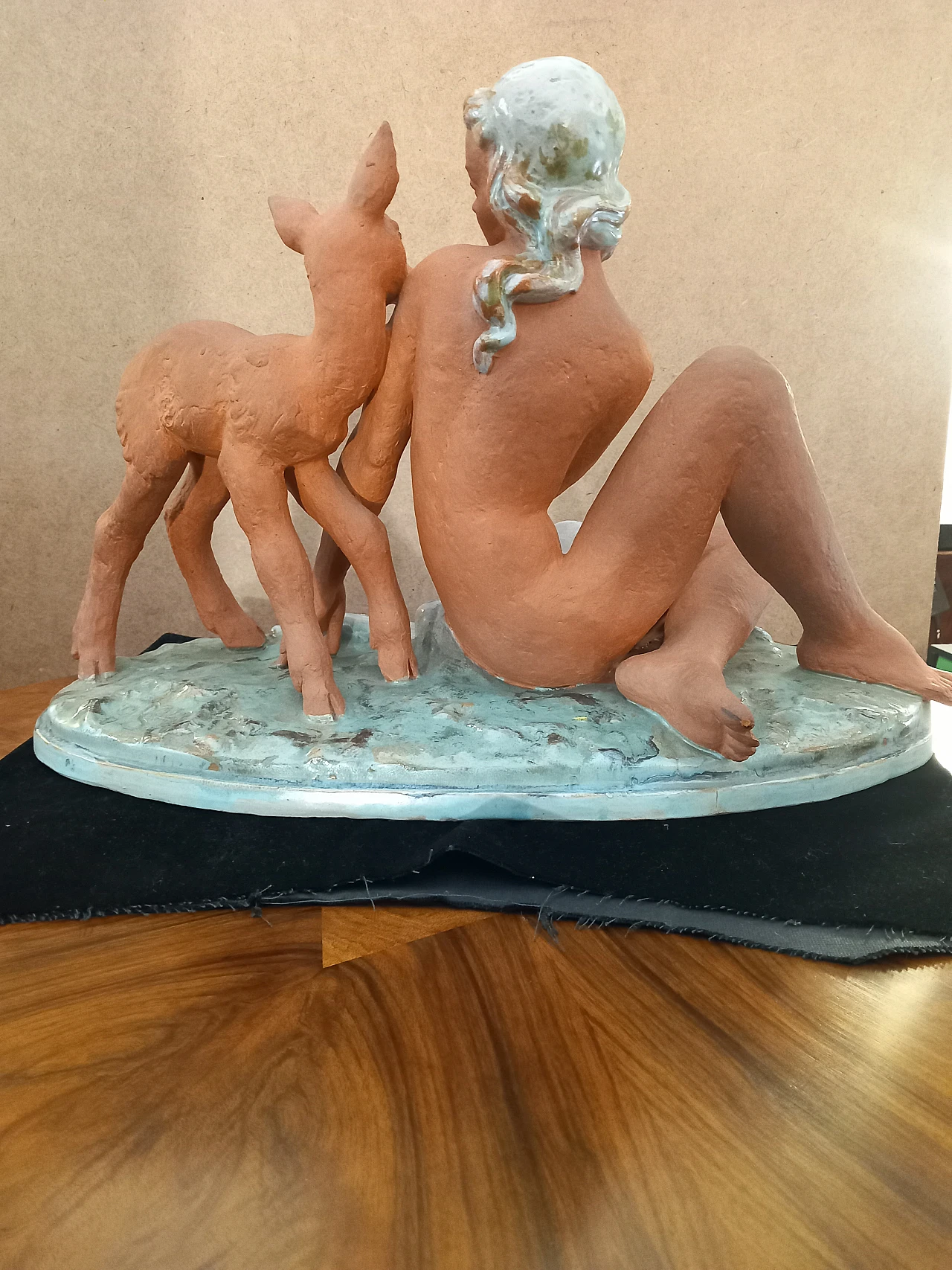 Maiden with fawn in polychrome terracotta, 1943 4