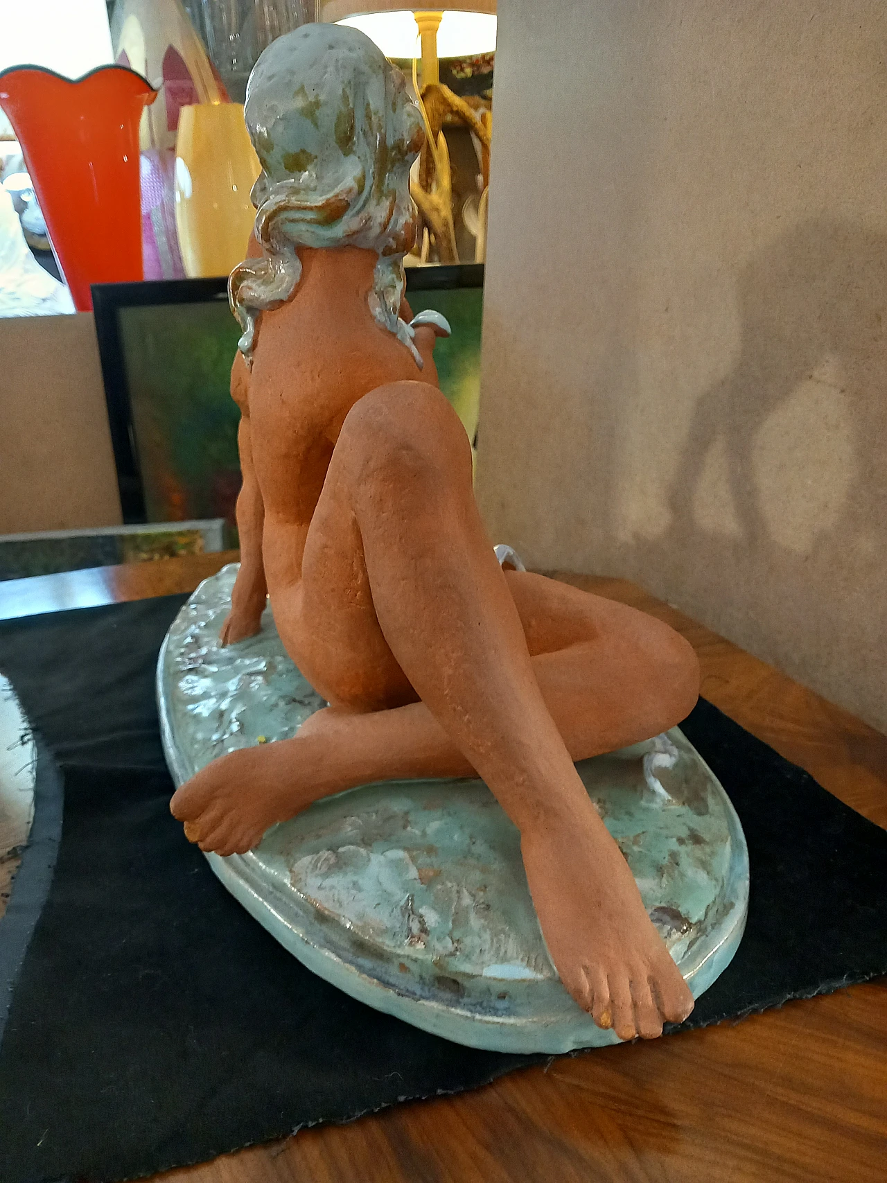 Maiden with fawn in polychrome terracotta, 1943 5