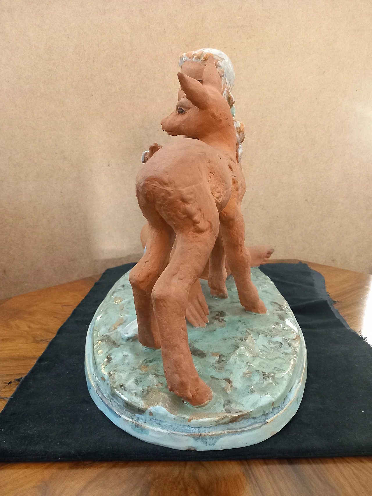 Maiden with fawn in polychrome terracotta, 1943 6