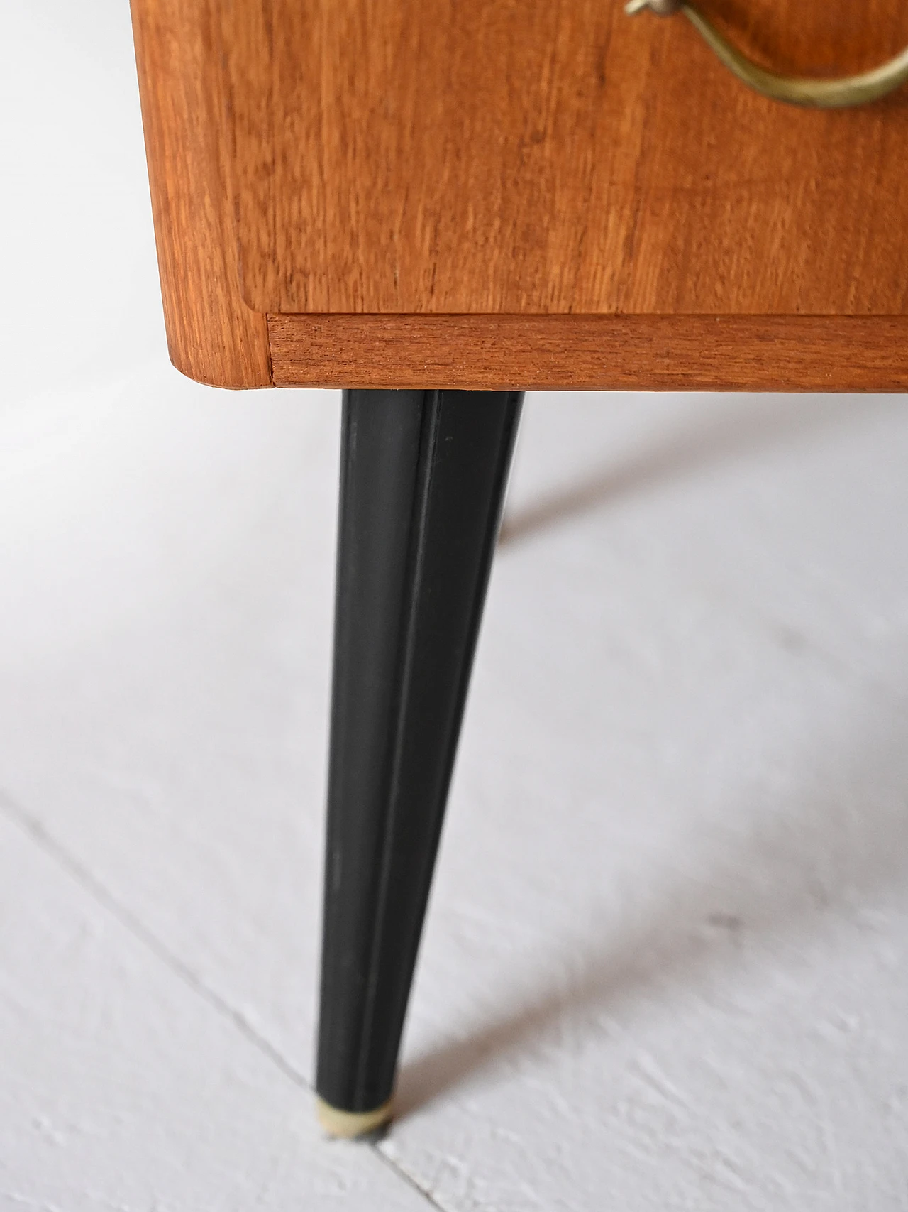 Teak chest of drawers with metal handles, 1960s 7