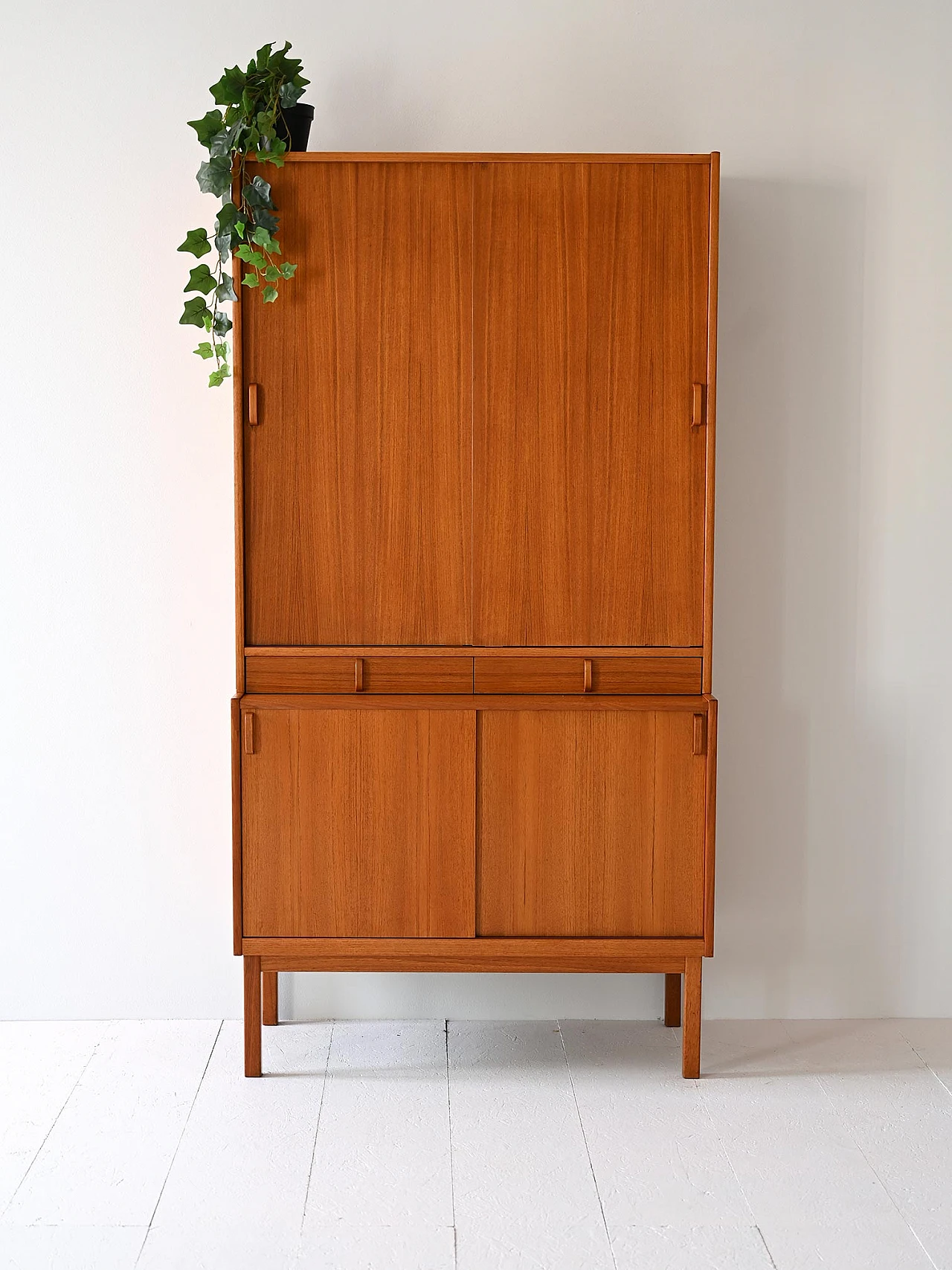 Teak sideboard with curved wooden handles by Bodafors, 1960s 1