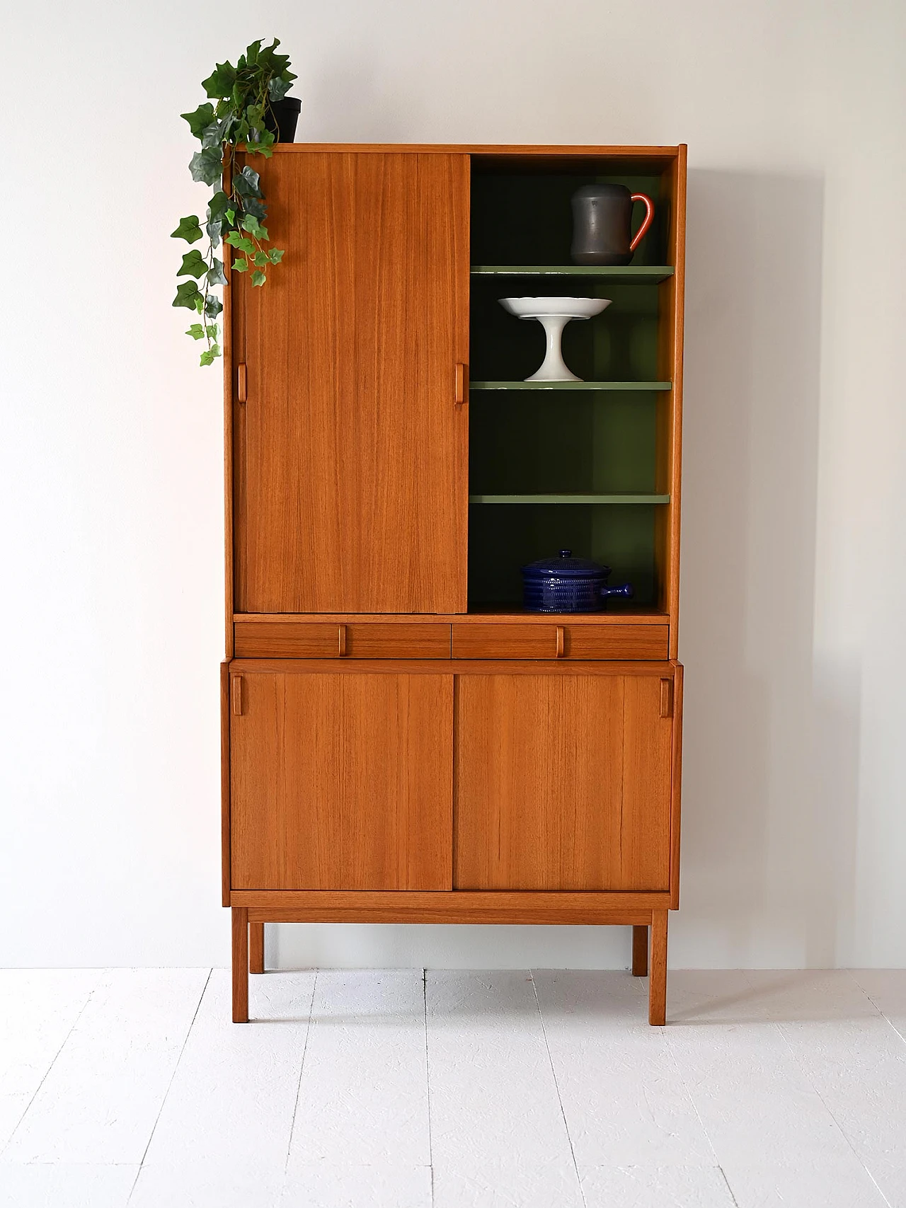 Teak sideboard with curved wooden handles by Bodafors, 1960s 2