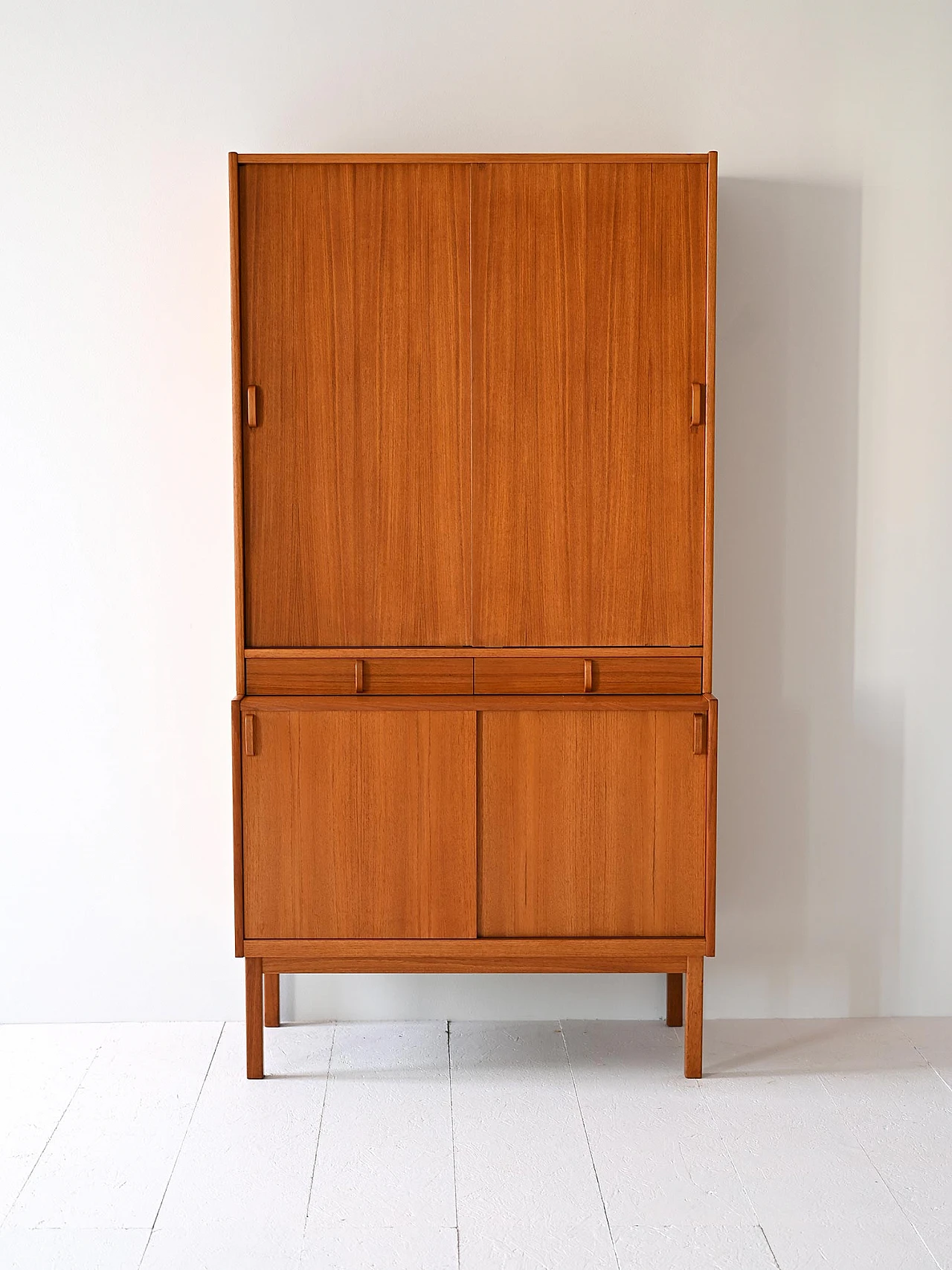 Teak sideboard with curved wooden handles by Bodafors, 1960s 3