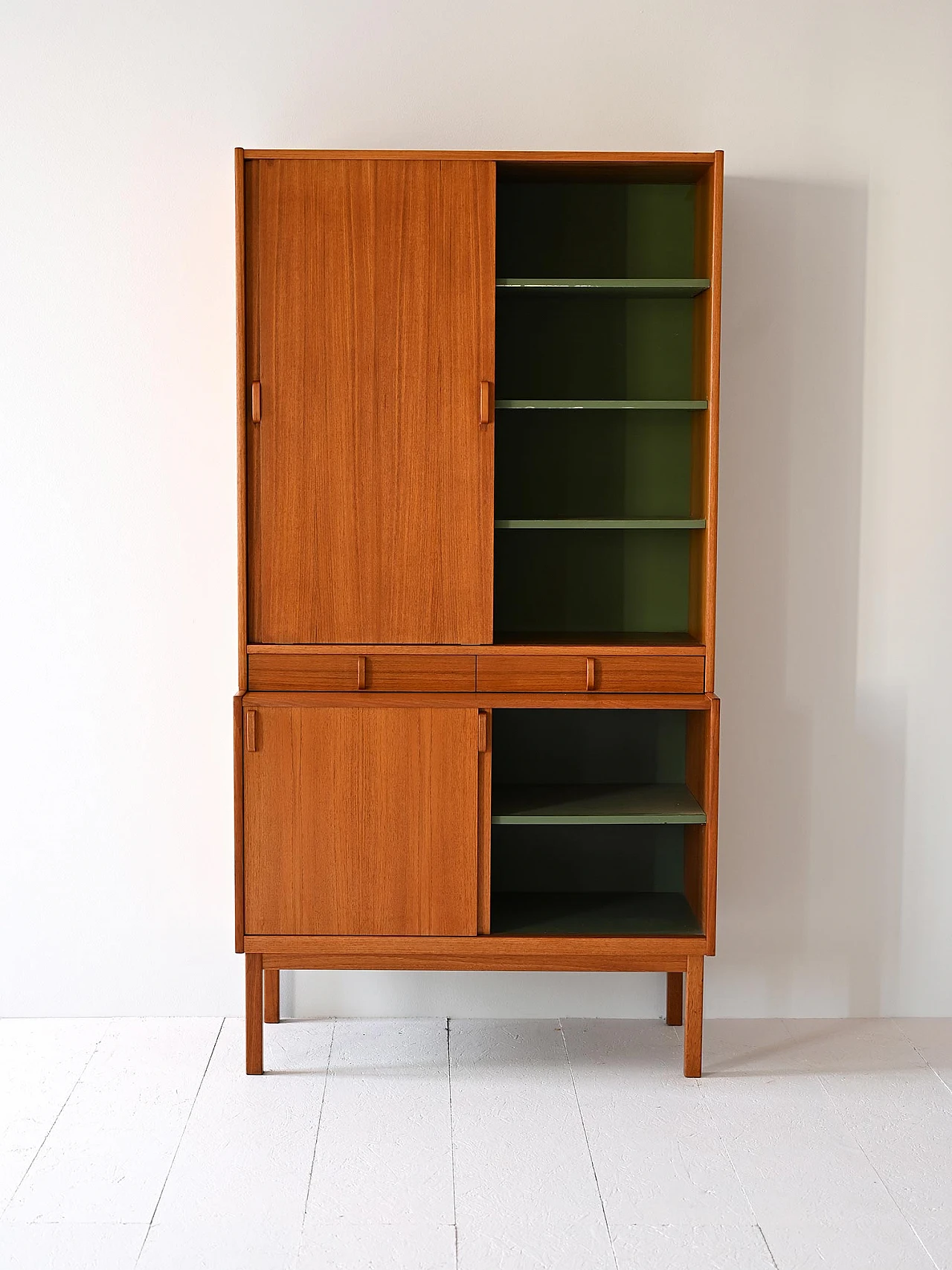 Teak sideboard with curved wooden handles by Bodafors, 1960s 4