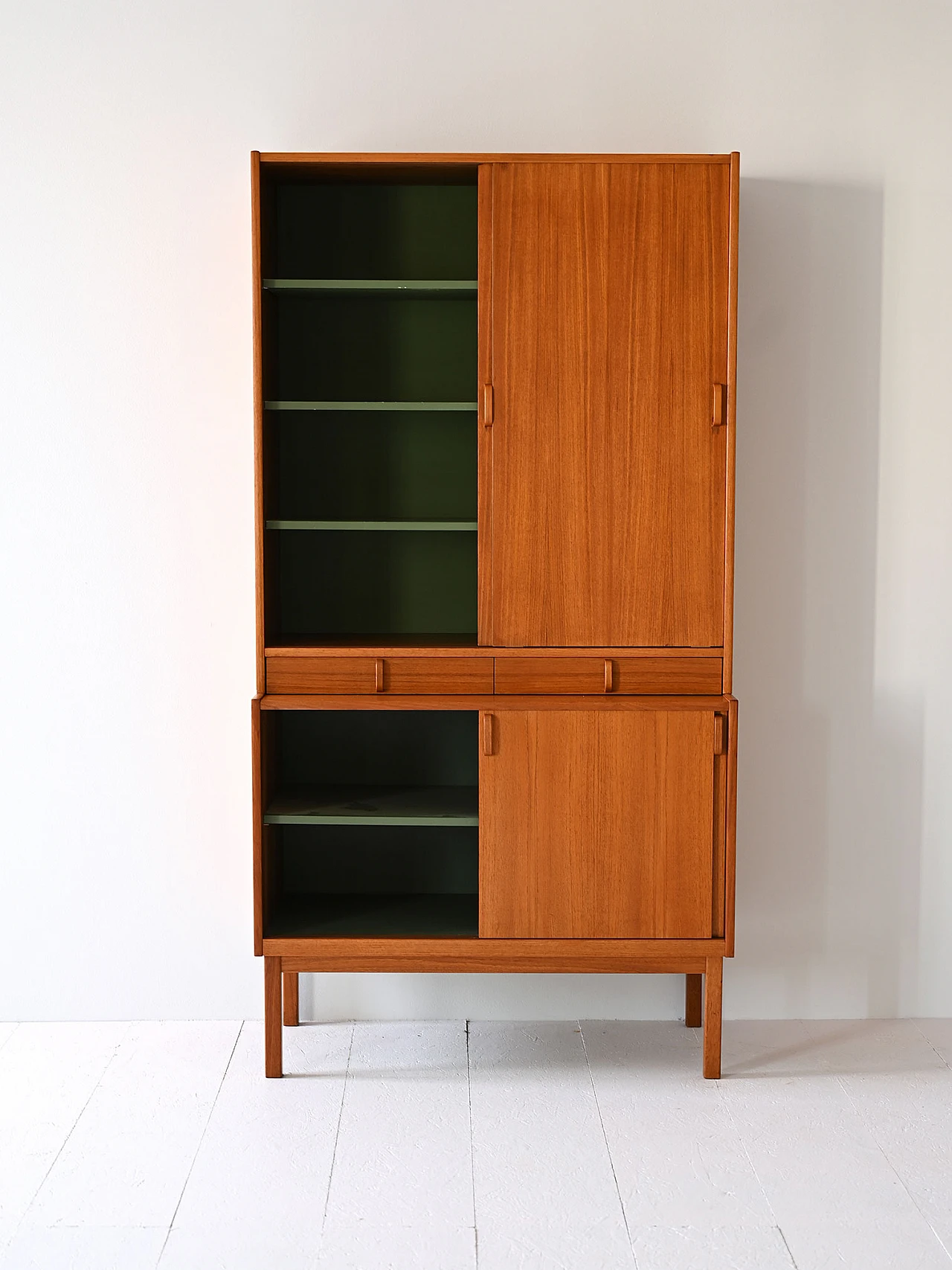 Teak sideboard with curved wooden handles by Bodafors, 1960s 5