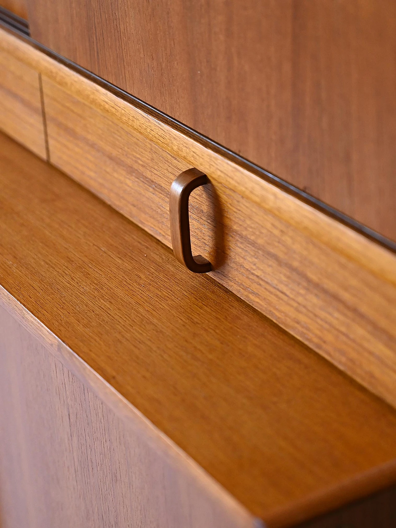 Teak sideboard with curved wooden handles by Bodafors, 1960s 13