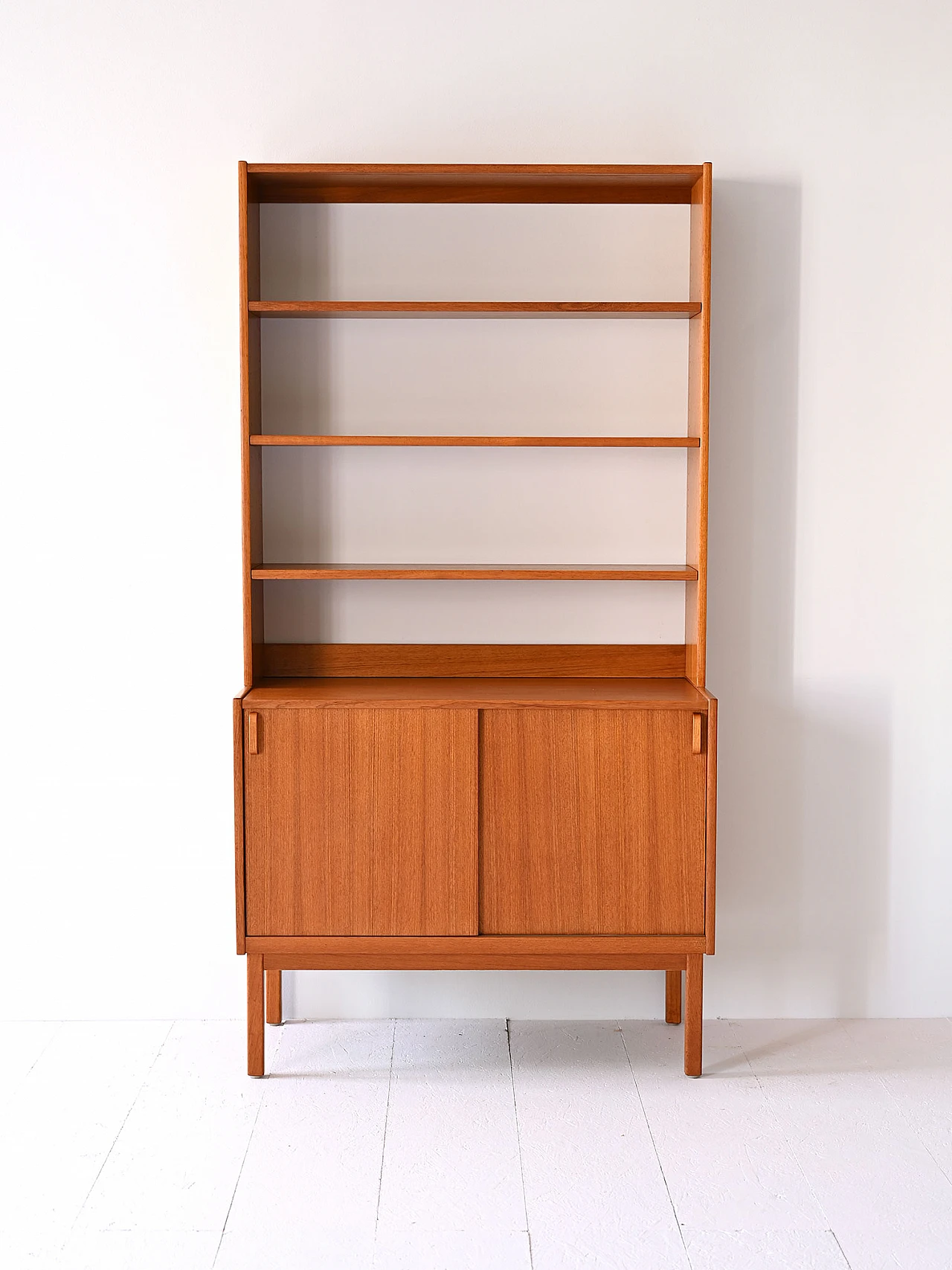 Teak bookcase with curved wood handles by Bodafors, 1960s 2