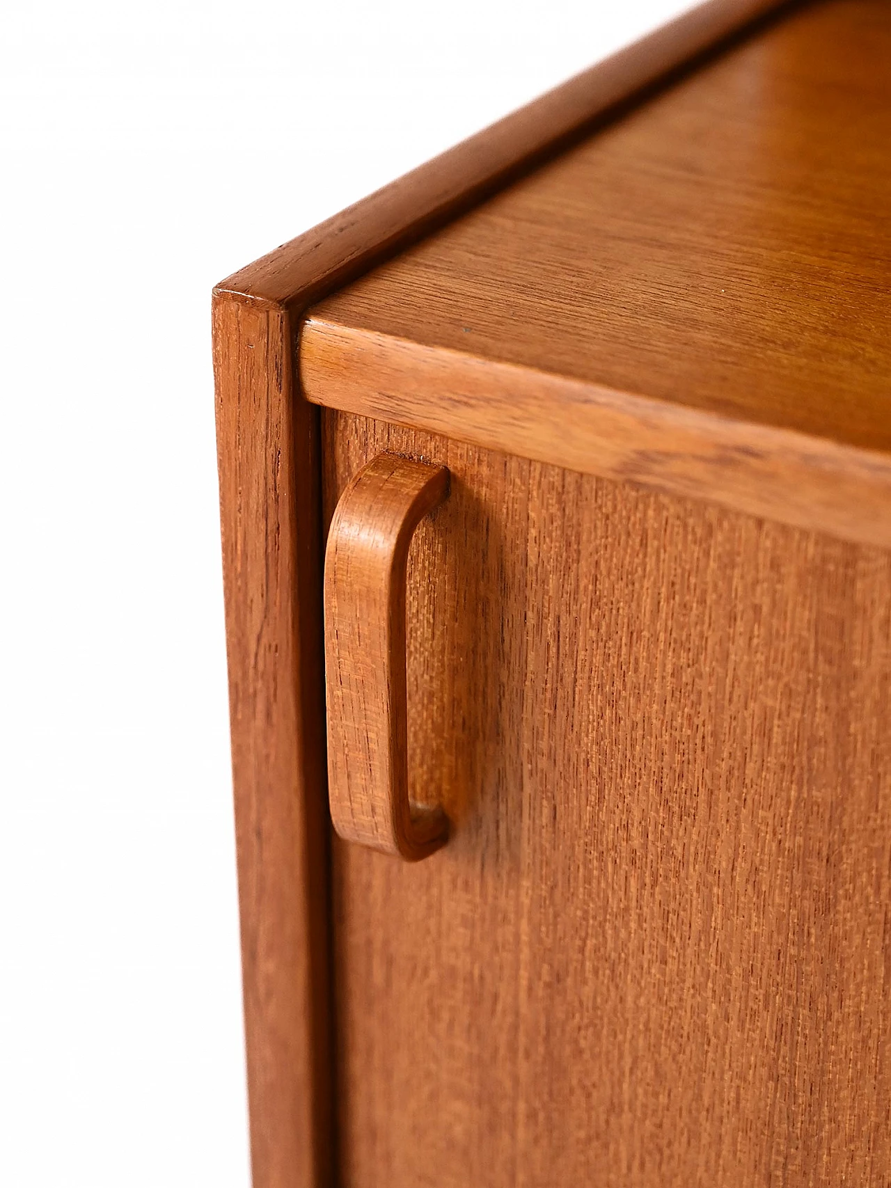 Teak bookcase with curved wood handles by Bodafors, 1960s 9