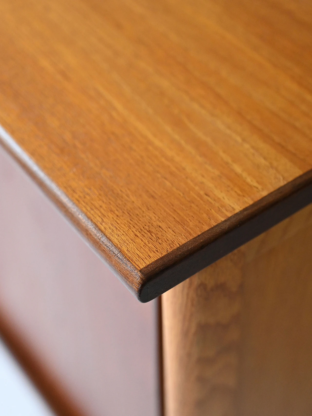 Scandinavian oak cabinet with sliding teak doors, 1960s 8