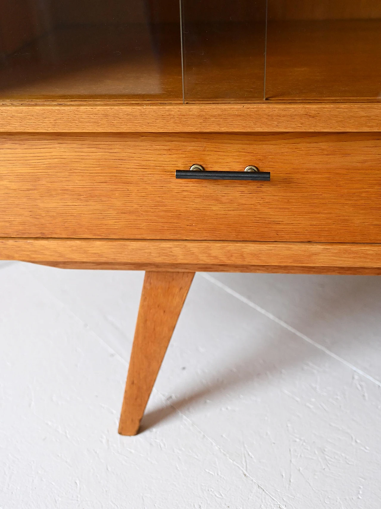 Oak sideboard with display cabinet, 1960s 8