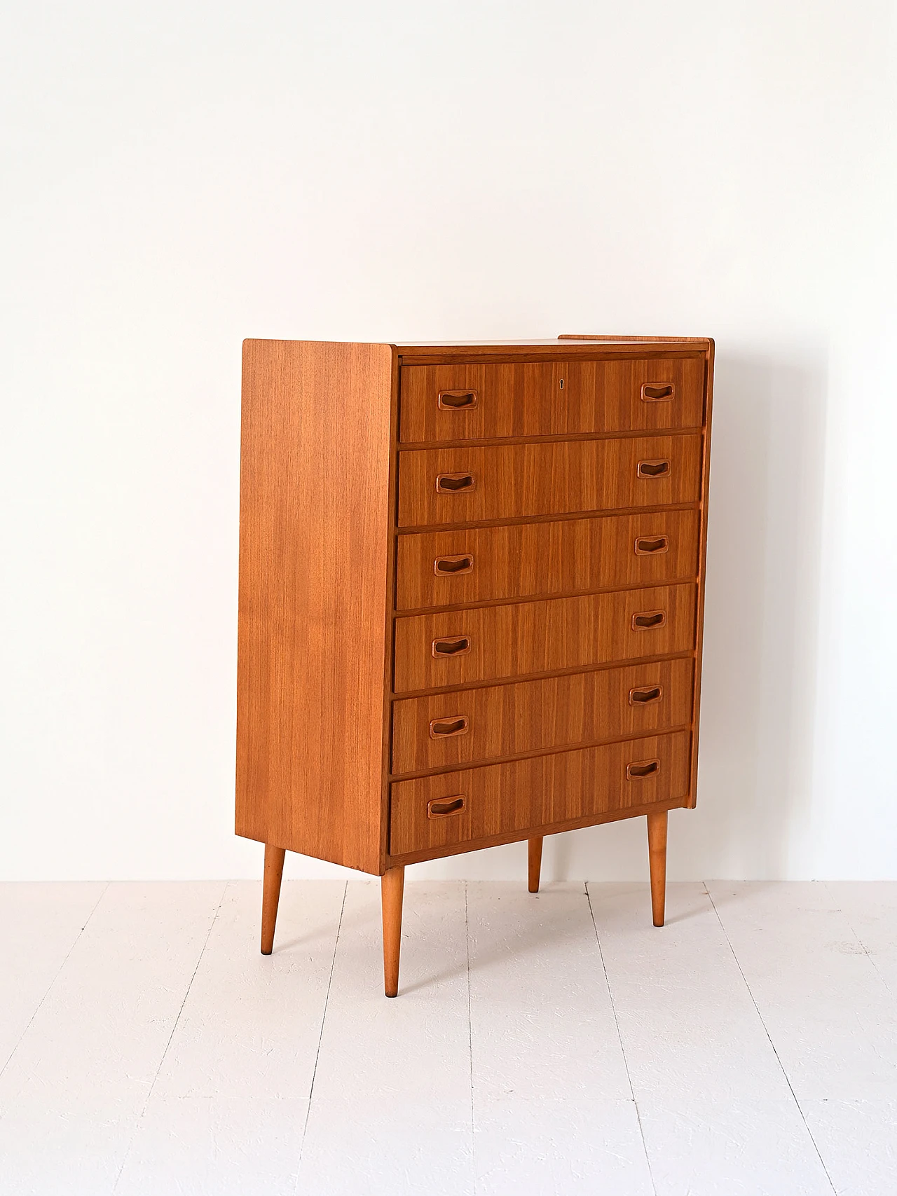 Comò a sei cassetti scandinavo in teak, anni '60 3