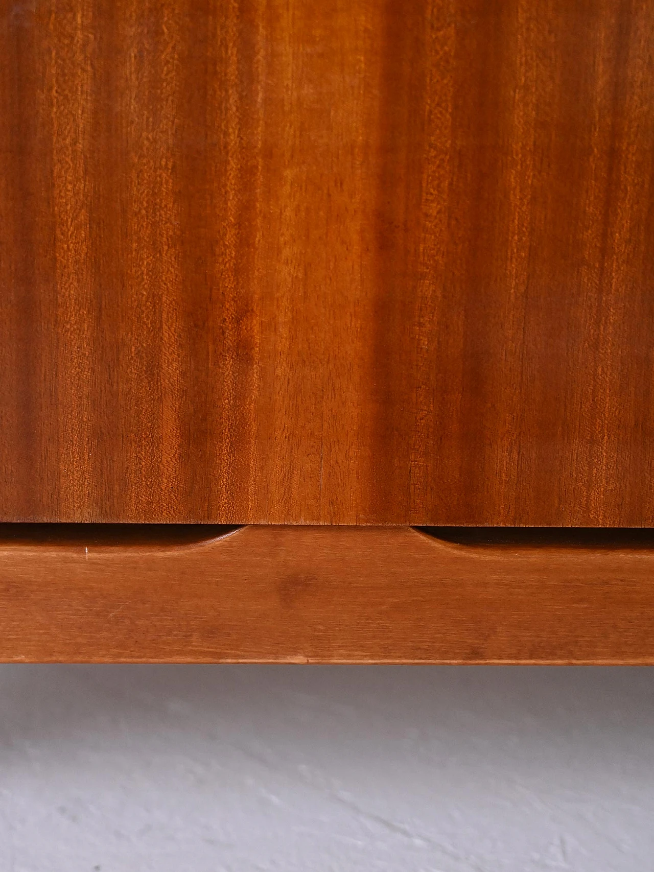 Scandinavian mahogany chest of drawers with metal handles, 1960s 8