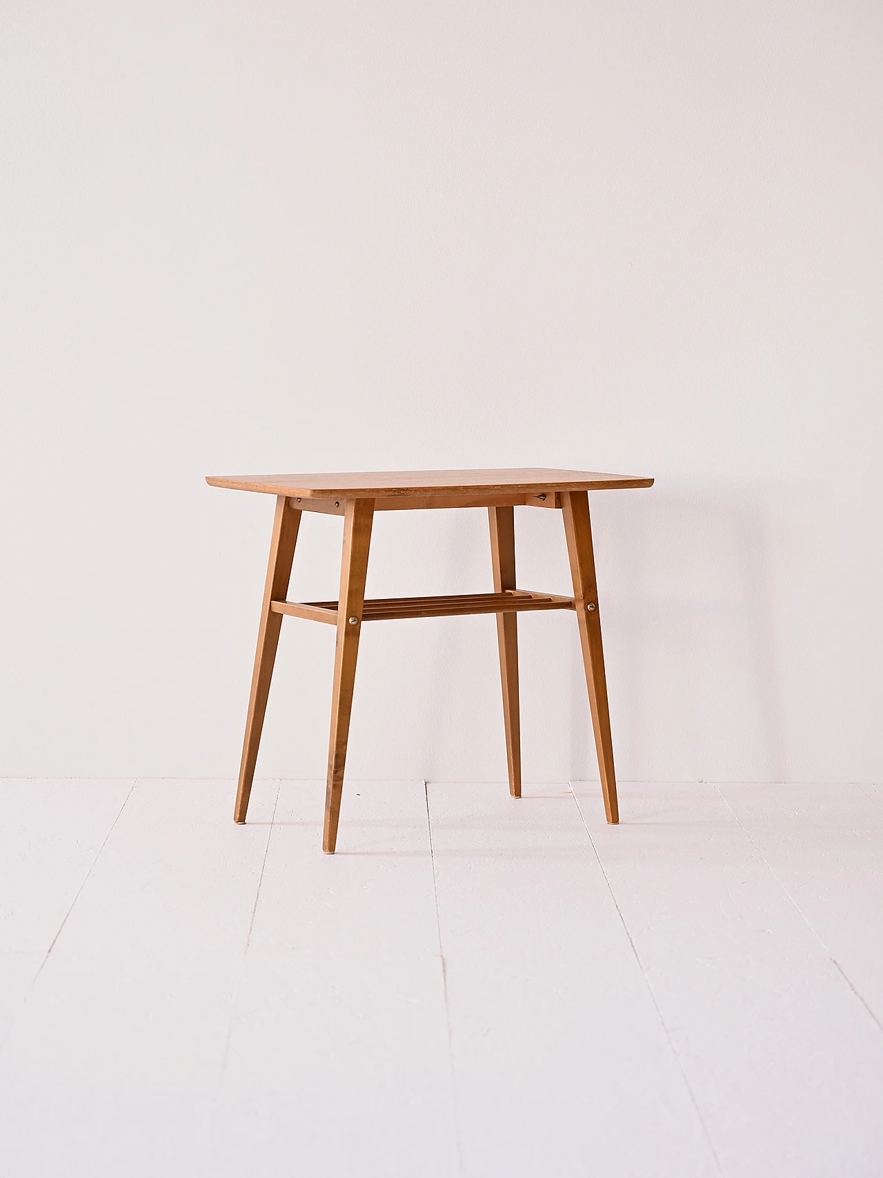 Scandinavian coffee table with teak top and birch legs, 1960s 3