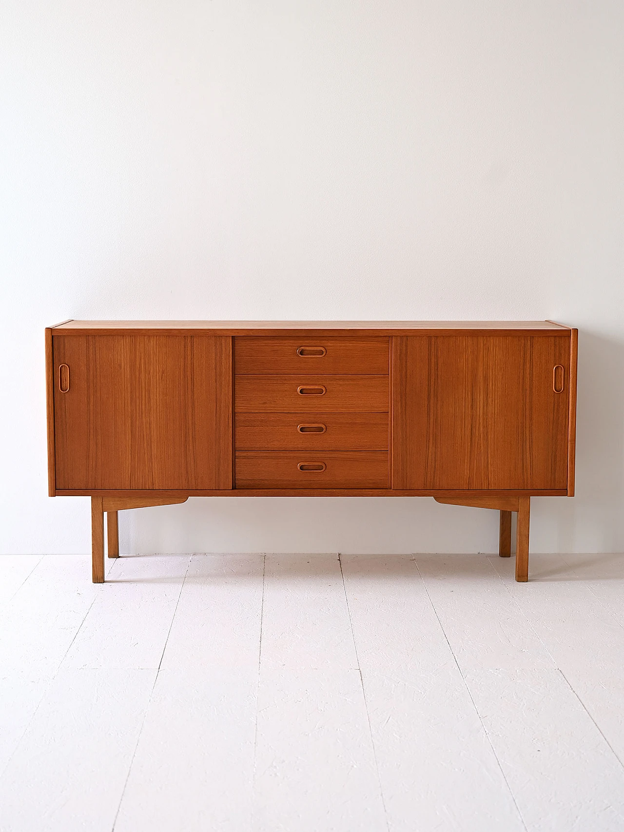 Swedish sideboard with drawers and sliding doors, 1970s 2