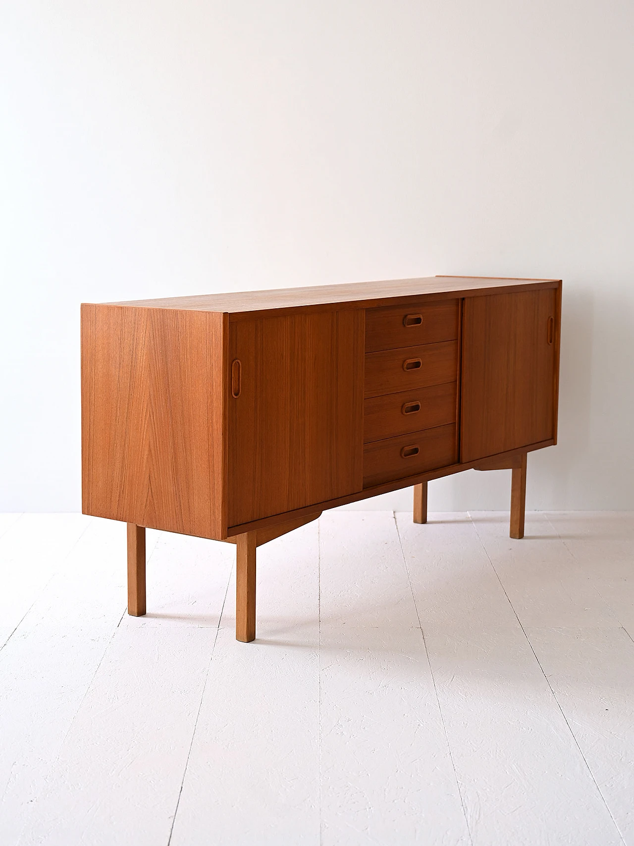 Swedish sideboard with drawers and sliding doors, 1970s 6